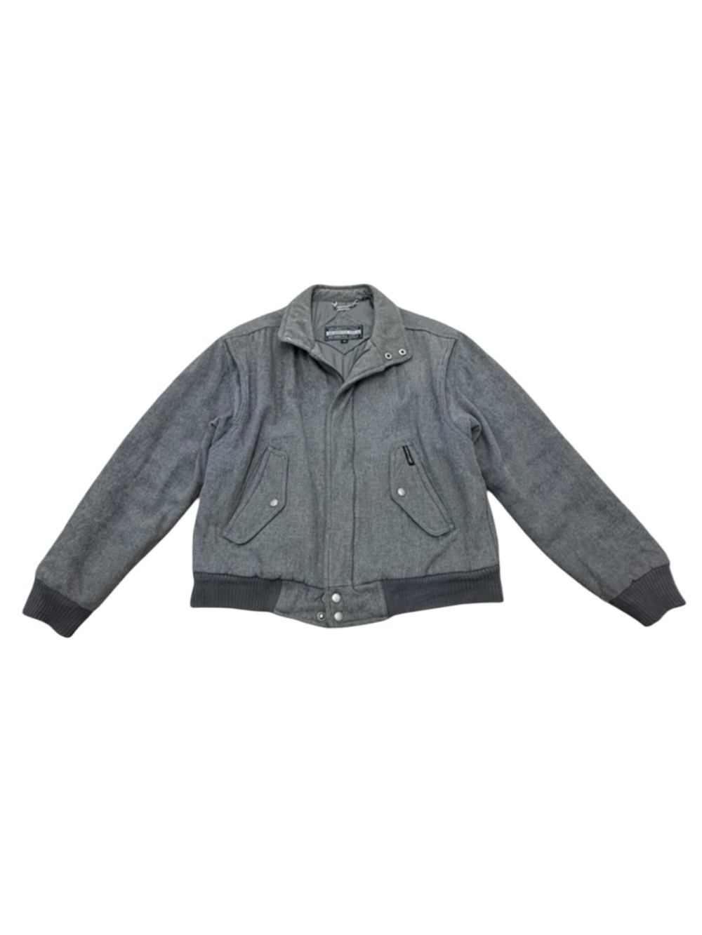 Men’s Vintage Members Only Wool Jacket Grey Bomber 1990s
